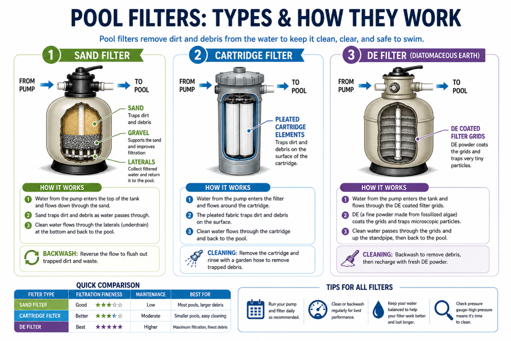 Pool filter types IMAGE